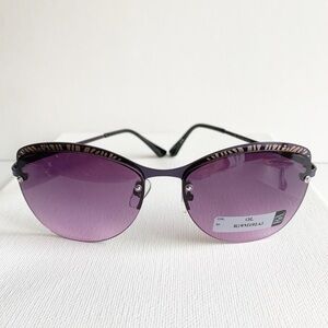 NWT semi rimless purple sunglasses